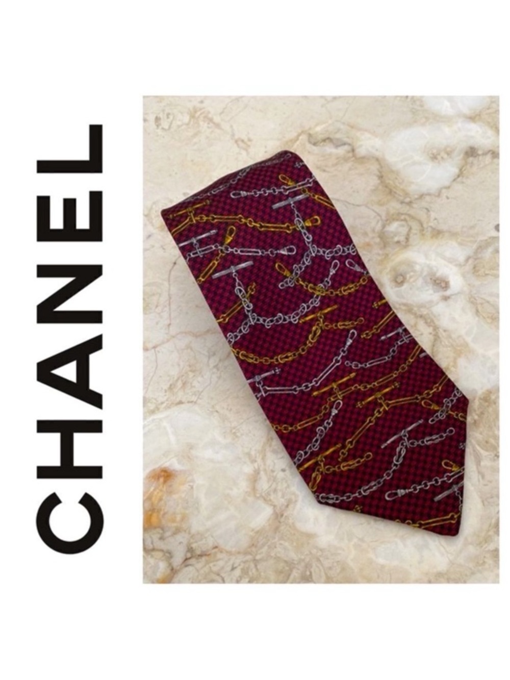 Chanel 100% Silk Tie